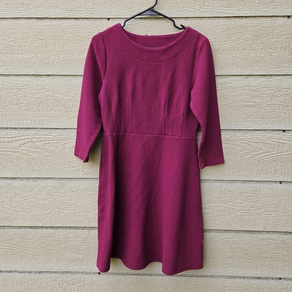 Joules Shay textured ponte knit a line dress in Berry size 8 - Picture 1 of 6
